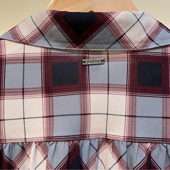 Prana Sz S Flint Maxi Top - Nautical Plaid - Picture 8 of 12